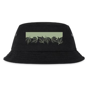 Natur Blätter Laub Wald Leaf - Kinder Bucket Hat - Schwarz - Vorne