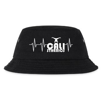 Calisthenics Handstand Sport Training Symbol Pulse - Kids’ Bucket Hat - black - Front