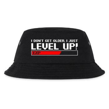Retro Level Up Pixel T-Shirt - Kinder Bucket Hat - Schwarz - Vorne