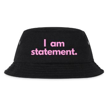 statement txt pink - Kids’ Bucket Hat - black - Front