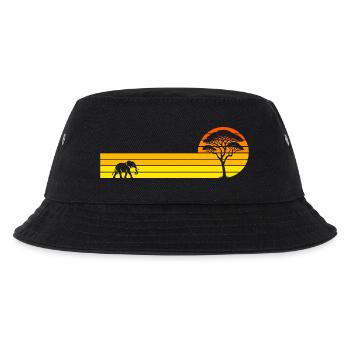 Afrikanischer Sonnenuntergang - Kinder Bucket Hat - Schwarz - Vorne