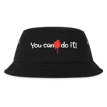 Du kannst es schaffen! - Kinder Bucket Hat - Schwarz - Vorne