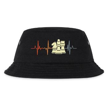 Schachfiguren Kardiogramm - Kinder Bucket Hat - Schwarz - Vorne