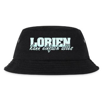 Motto Spruch Frau Vorname Lorien - Kinder Bucket Hat - Schwarz - Vorne