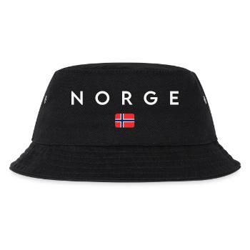 Norwegische Flagge, Norwegischer Stolz - Kinder Bucket Hat - Schwarz - Vorne