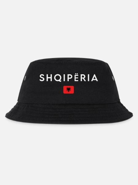 Albanian flag, Albanian pride - Kids’ Bucket Hat - black