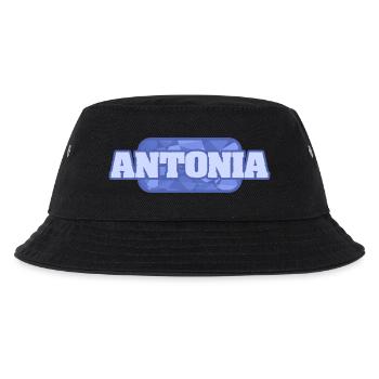 Name Antonia - Kinder Bucket Hat - Schwarz - Vorne