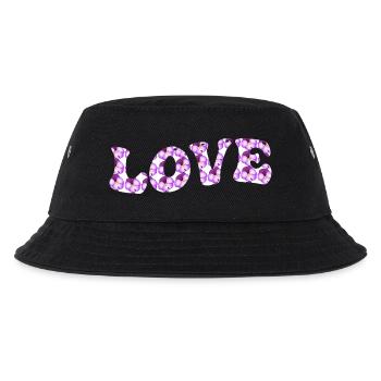 Love motif with lilac flowers - Kids’ Bucket Hat - black - Front