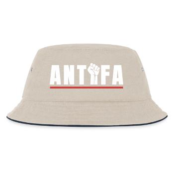 Protestation antifa, déclaration antifasciste - Bob Enfant - blanc cassé/bleu marine - Devant
