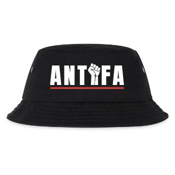 Antifa Protestfaust Antifaschistisches Statement - Kinder Bucket Hat - Schwarz - Vorne