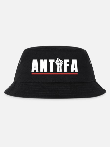 Antifa Protestfaust Antifaschistisches Statement - Kinder Bucket Hat - Schwarz