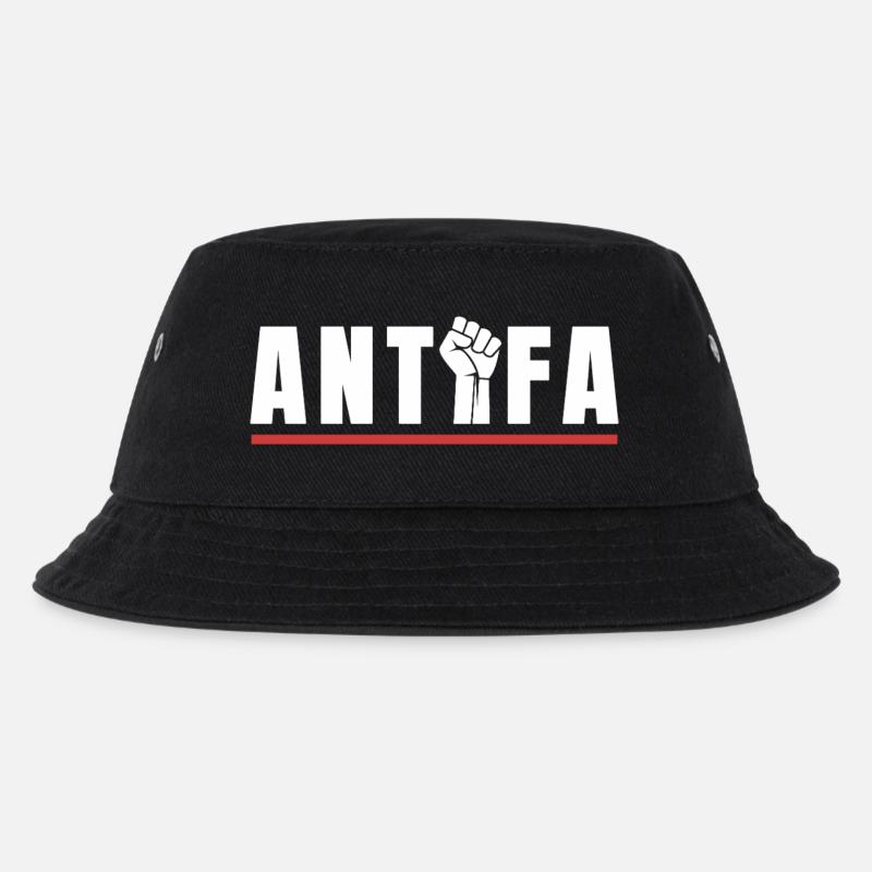 Antifa Protestfaust Antifaschistisches Statement - Kinder Bucket Hat - Schwarz
