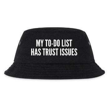 My to-do list has trust issues - Kids’ Bucket Hat - black - Front