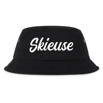 Skifahrer - Kinder Bucket Hat - Schwarz - Vorne