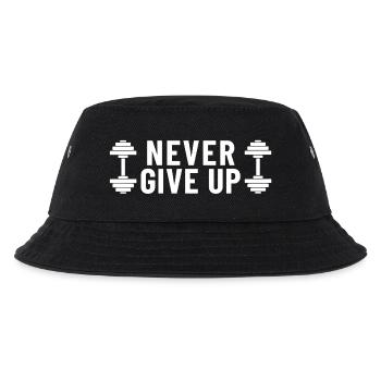 Never Give Up Dumbbells Gym - Kids’ Bucket Hat - black - Front