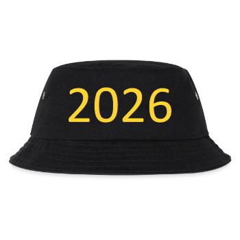 2026 Yellow Template Personalize - Kids’ Bucket Hat - black - Front