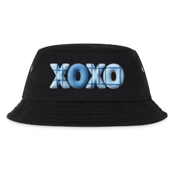 XOXO Patchwork Look with Fabric Look - Kids’ Bucket Hat - black - Front