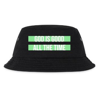 God Is Good All The Time Faith Christian Saying - Kids’ Bucket Hat - black - Front