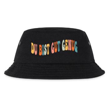 Retro 70s Groovy You're Good Enough Hippie Boho - Kids’ Bucket Hat - black - Front
