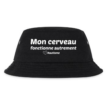 mon cerveau fonctionne autrement - Bob Enfant - noir - Devant