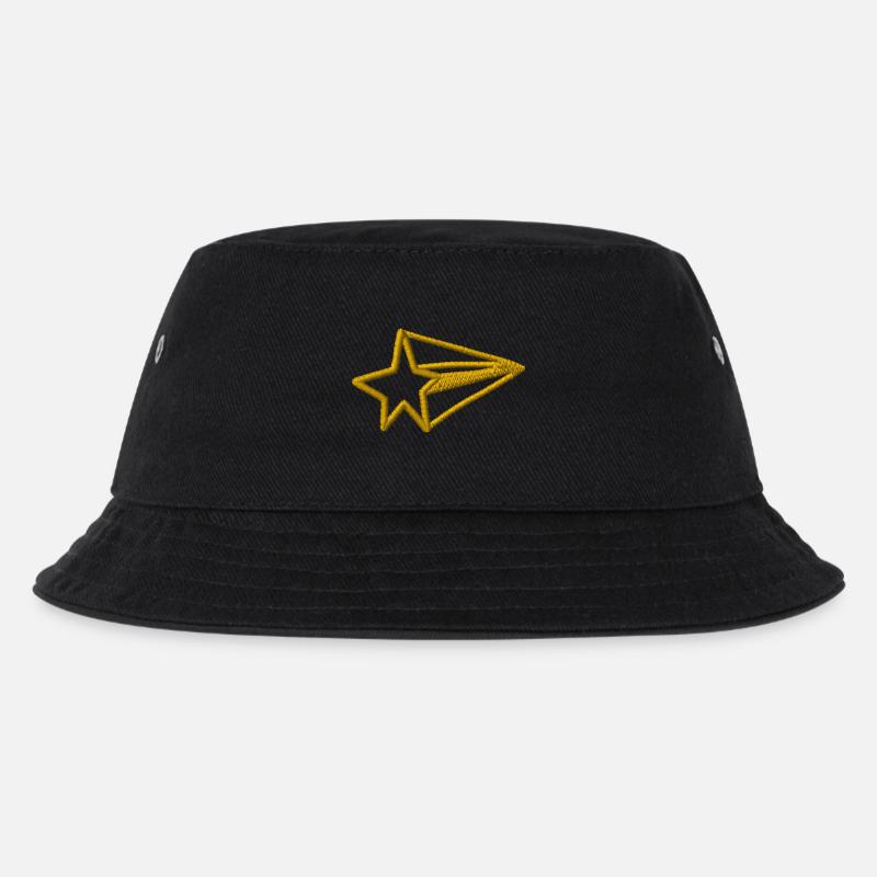Star embroidered - Kids’ Bucket Hat - black