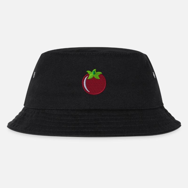 Embroidered tomato - Kids’ Bucket Hat - black