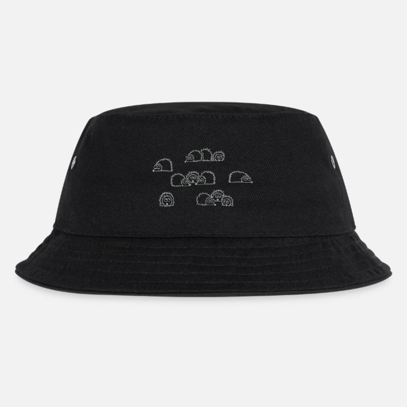 Igel - Kinder Bucket Hat - Schwarz