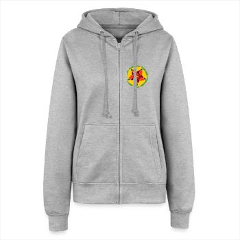 Geometrisch Helles Mandala - Frauen Kapuzenjacke - Grau meliert - Vorne - Maraike (178cm)