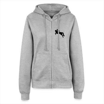 Springreiten - Women’s Hooded Jacket - heather grey - Front - Maraike (178cm)