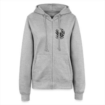 der Schrei tshirt - Frauen Kapuzenjacke - Grau meliert - Vorne - Maraike (178cm)