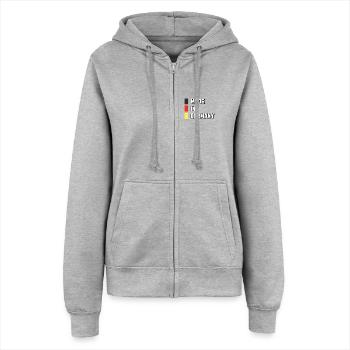 Made in Germany Deutschland Design  - Frauen Kapuzenjacke - Grau meliert - Vorne - Maraike (178cm)
