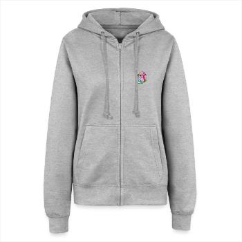 SpongeBob Schwammkopf Gary Stick-Motiv - Frauen Kapuzenjacke - Grau meliert - Vorne - Maraike (178cm)