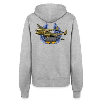 P-38 Lightning - Veste à capuche Femme - gris chiné - Dos - Maraike (178cm)