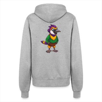 Jay Bird Lustige Kawaii Cartoon Figur Clipart - Frauen Kapuzenjacke - Grau meliert - Hinten - Maraike (178cm)