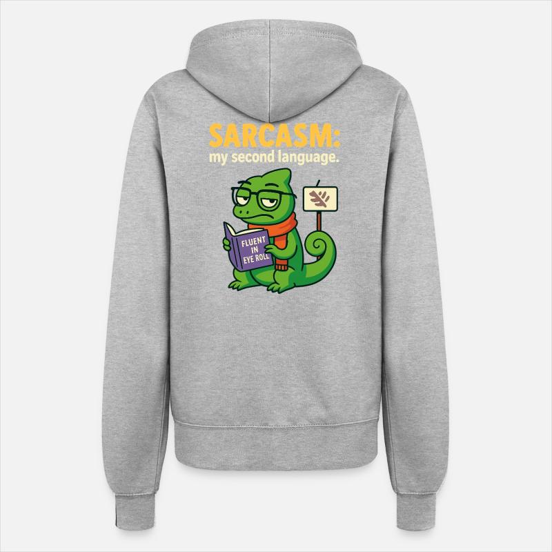 Sarcasme de la seconde langue - Veste à capuche Femme - gris chiné