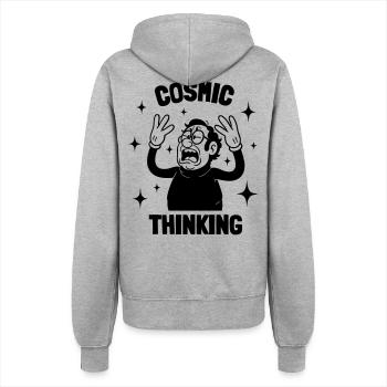 Cosmic Thinking - Women’s Hooded Jacket - heather grey - Back - Maraike (178cm)