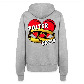 Polter Crew , Junggesellenabschied ............... - Frauen Kapuzenjacke - Grau meliert - Hinten - Maraike (178cm)