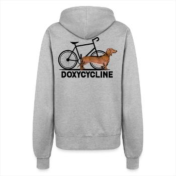 Doxycycline grappige Teckel Cyclus - Veste à capuche Femme - gris chiné - Dos - Maraike (178cm)