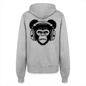 Skateboard Echo Affe Rhythm Street Shirt - Frauen Kapuzenjacke - Grau meliert - Hinten - Maraike (178cm)