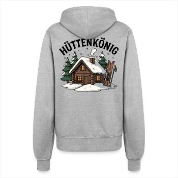 Hut King - Women’s Hooded Jacket - heather grey - Back - Maraike (178cm)
