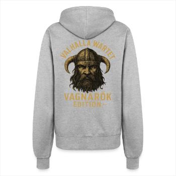 Valhalla attend les Vikings de l’édition Vagnarök - Veste à capuche Femme - gris chiné - Dos - Maraike (178cm)