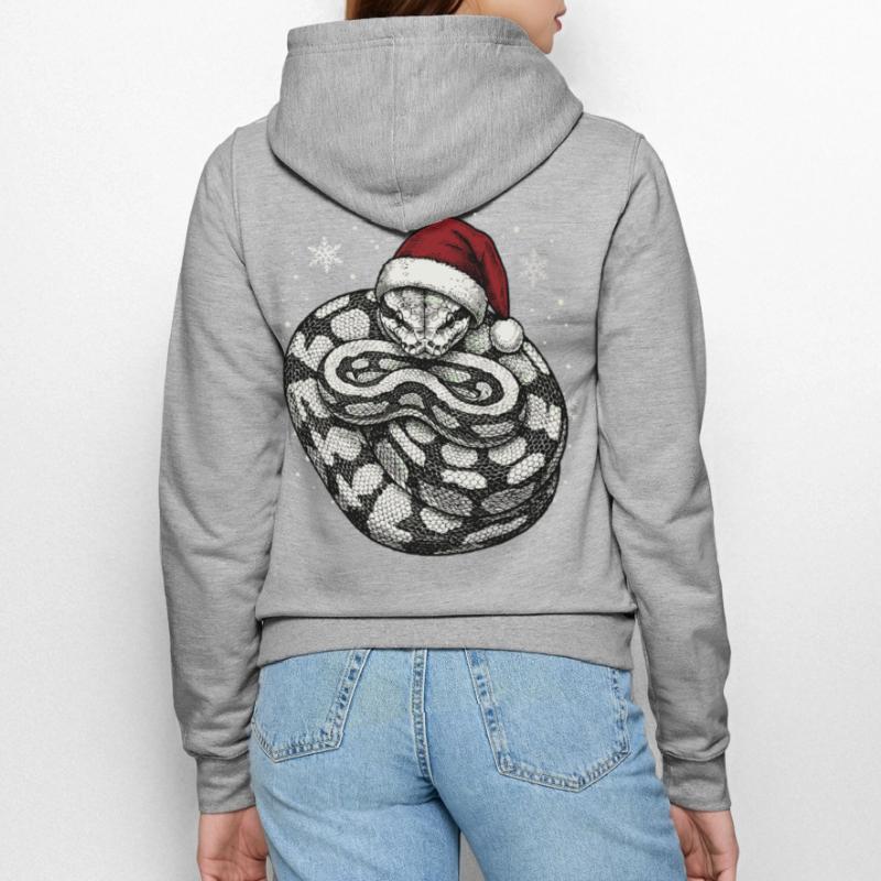 Serpent roi python roi de Noël Python boule Veste à capuche Femme
