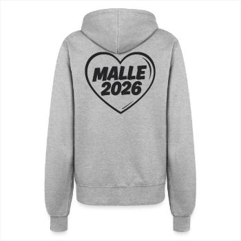 MALLE 2026 Party holiday in the heart - Women’s Hooded Jacket - heather grey - Back - Maraike (178cm)