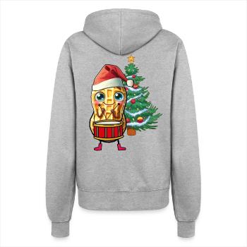 Peanut Gnome Gnome Drum Noël Père Noël - Veste à capuche Femme - gris chiné - Dos - Maraike (178cm)