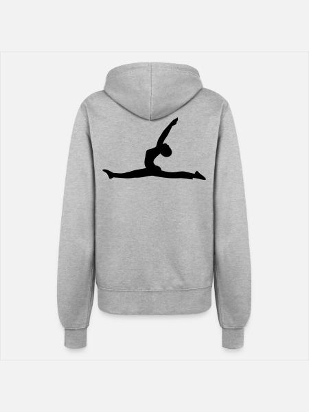 fitness - Frauen Kapuzenjacke - Grau meliert