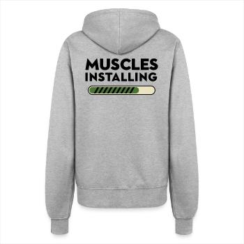 Muscles installant la barre de progression Gym de fitness - Veste à capuche Femme - gris chiné - Dos - Maraike (178cm)