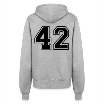 42 - Frauen Kapuzenjacke - Grau meliert - Hinten - Maraike (178cm)