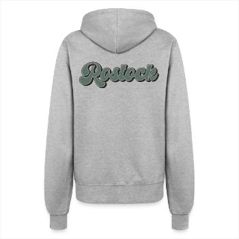 Rostock - Frauen Kapuzenjacke - Grau meliert - Hinten - Maraike (178cm)