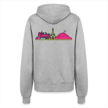 Silhouette du château de la ligne urbaine d’Édimbourg Art moderne en ligne - Veste à capuche Femme - gris chiné - Dos - Maraike (178cm)