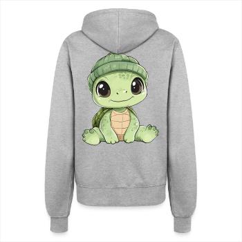 Schildkröte Süß Niedlich Baby Kinder Tier Cartoon - Frauen Kapuzenjacke - Grau meliert - Hinten - Maraike (178cm)